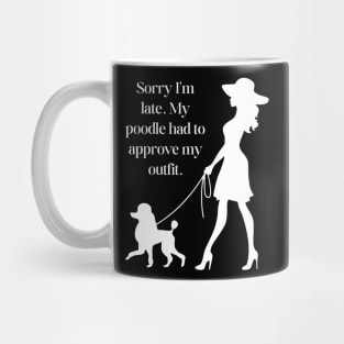 Funny Poodle Mom T-Shirt - Chic Dog Lover Gift Mug